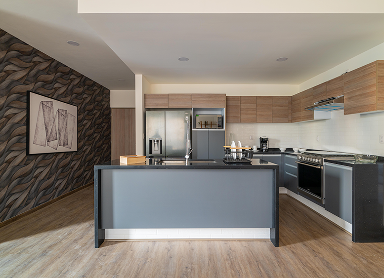 Cocina moderna en un departamento de Zacatlán